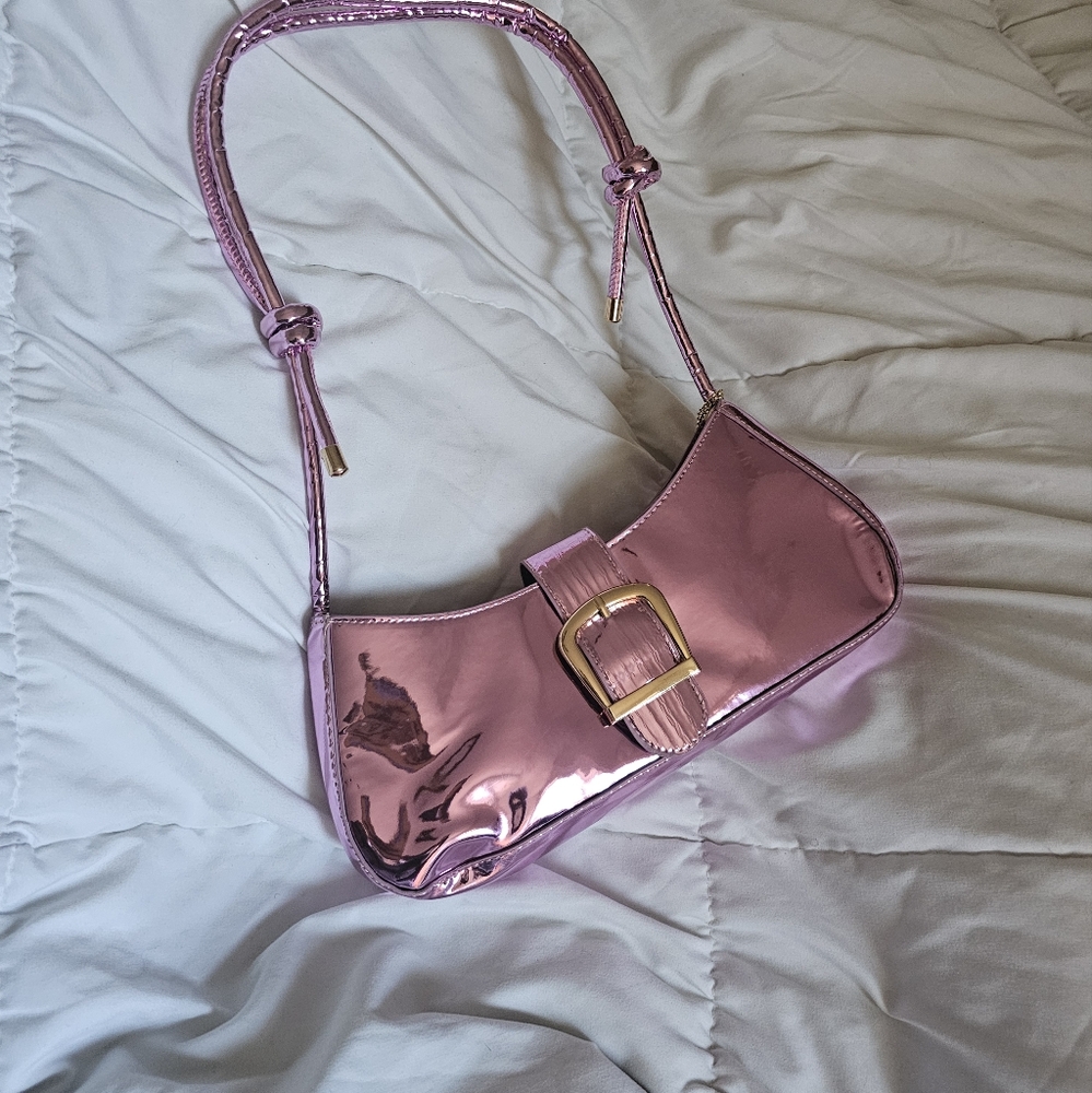 Pink Patent Shoulder Purse